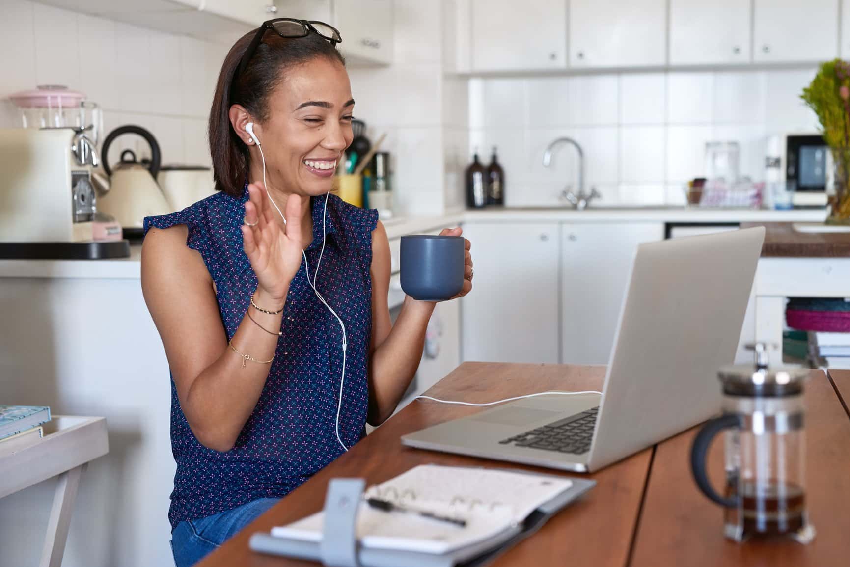 Woman Video Chat At Home.