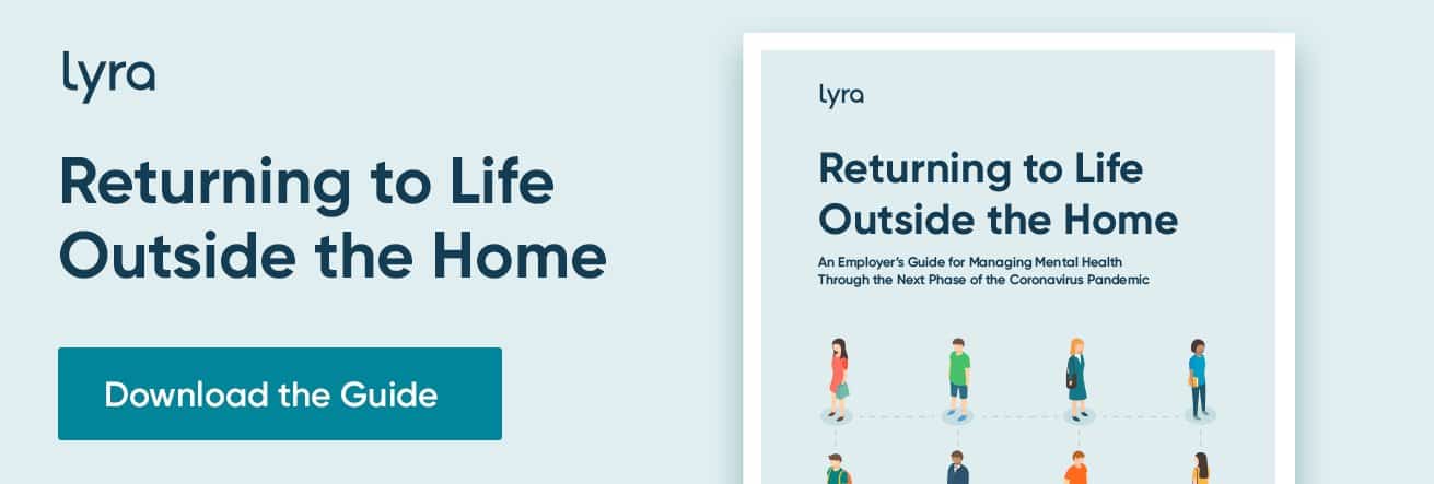 Graphic of article "Returning to Life Outside the Home".