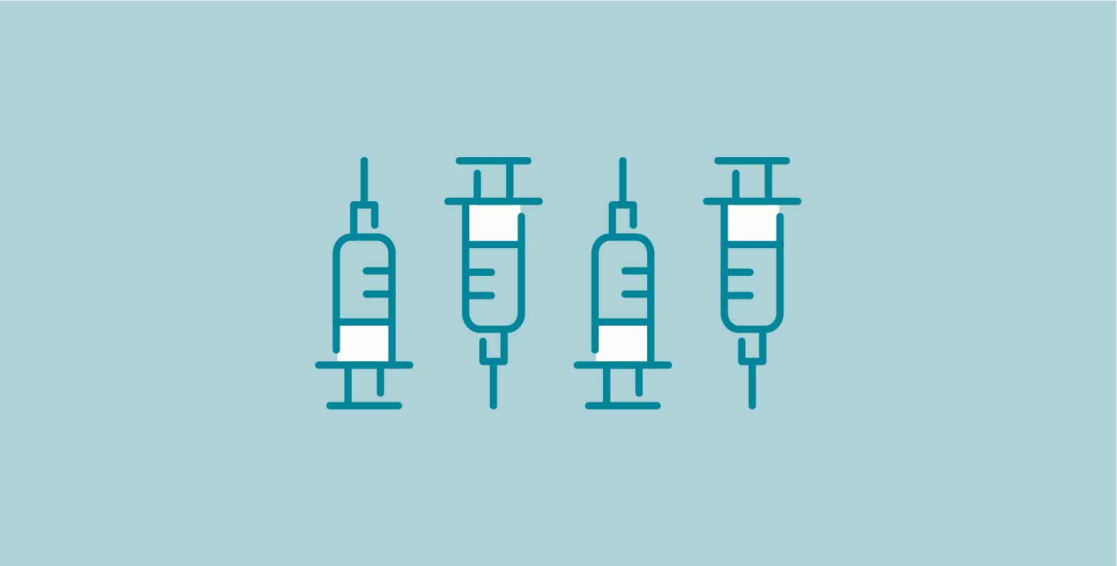 Vaccine Anxiety Post Image - Illustration of stylized syringes