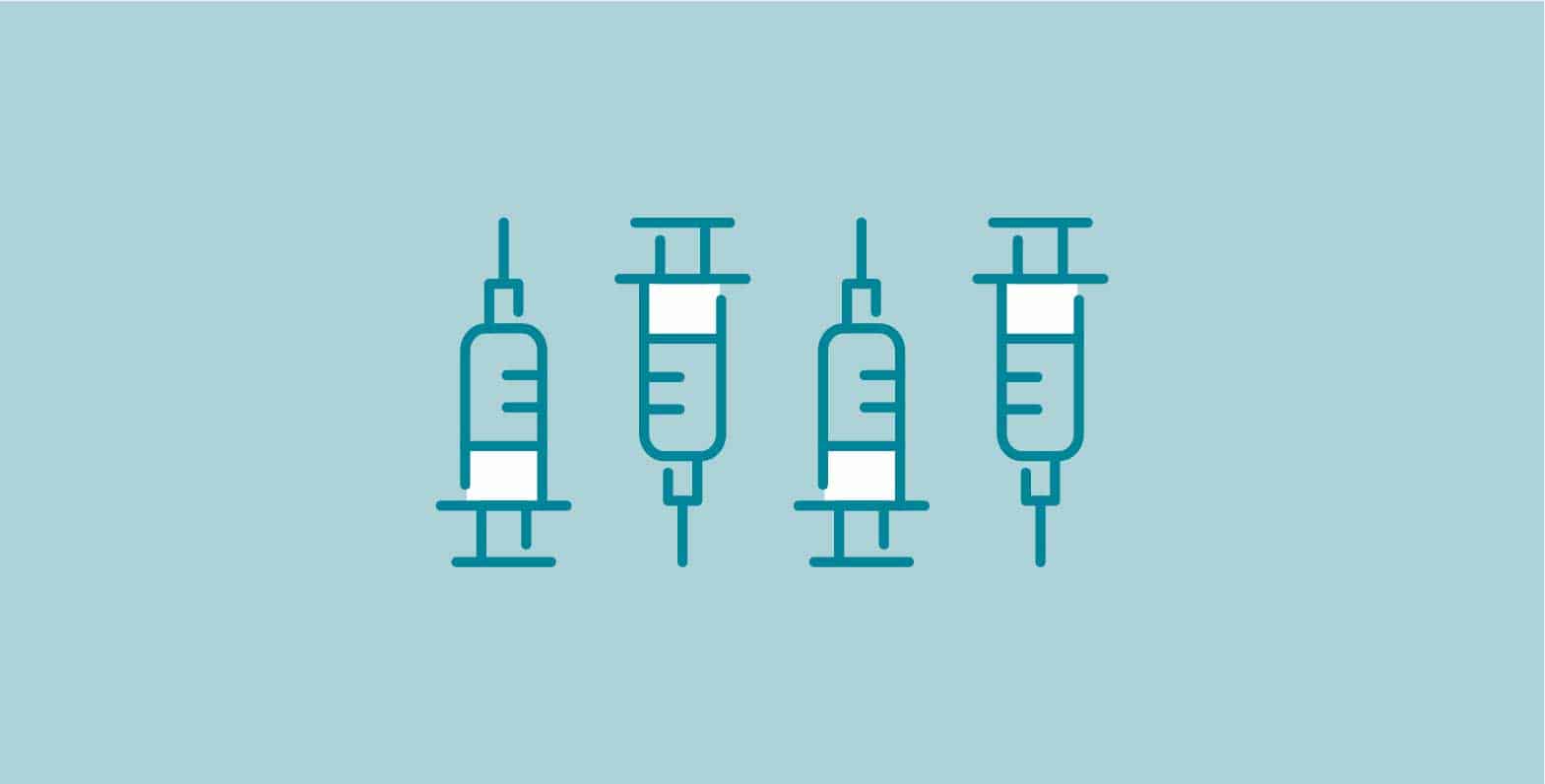 Vaccine Anxiety Post Image - Illustration of stylized syringes