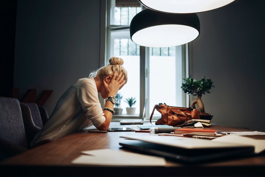 Businesswoman Having A Headache.