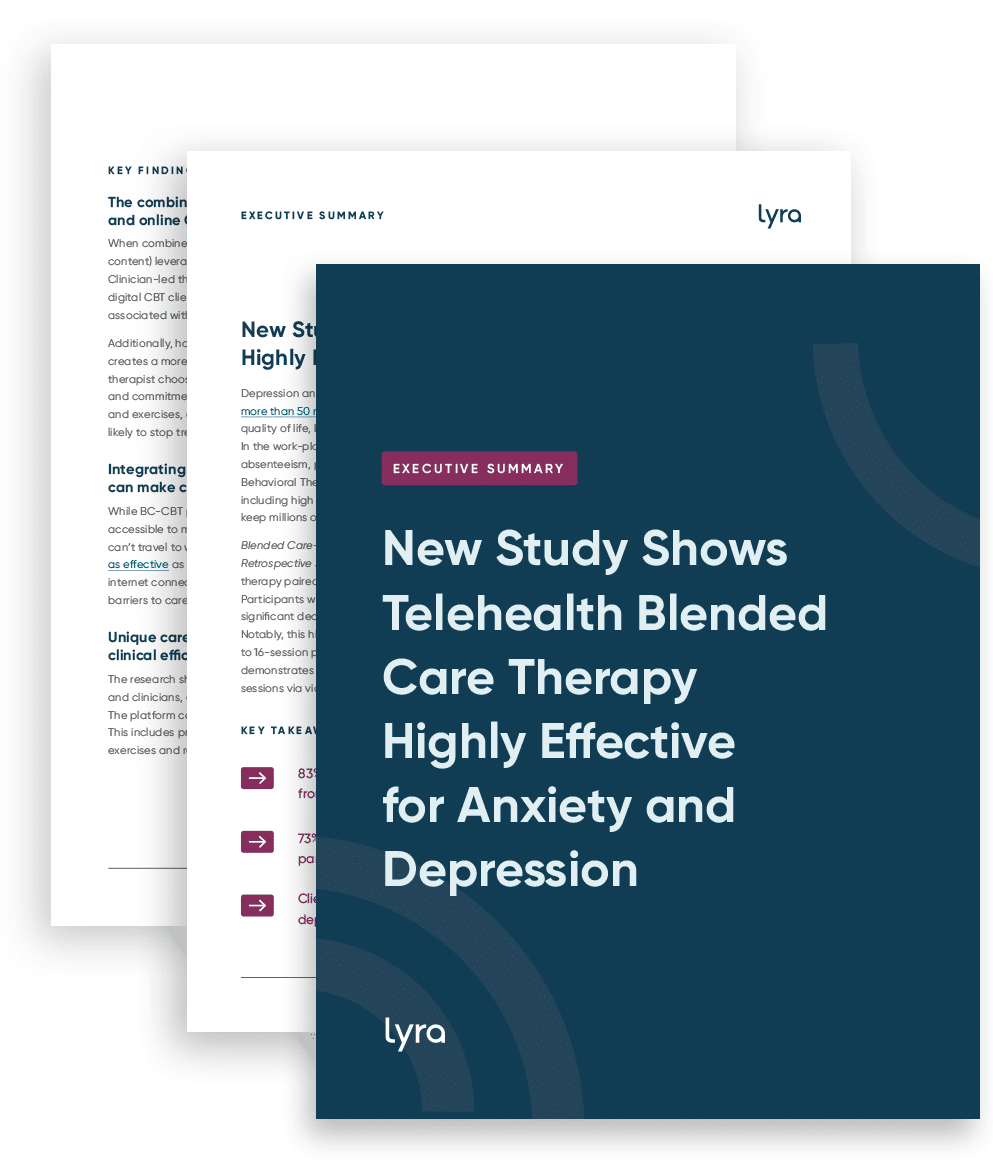 New study show telehealth blended care therapy highly effective for anxiety and depression thumbnail