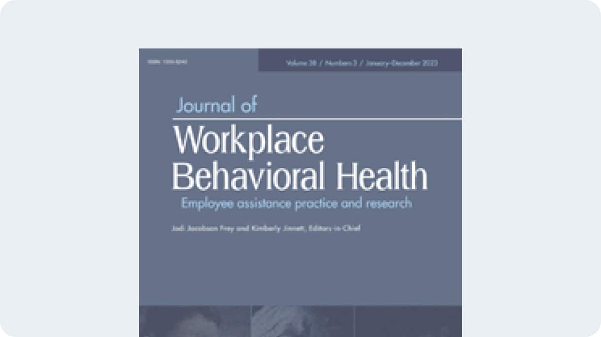 Journal of Workplace Behavioral Health cover image