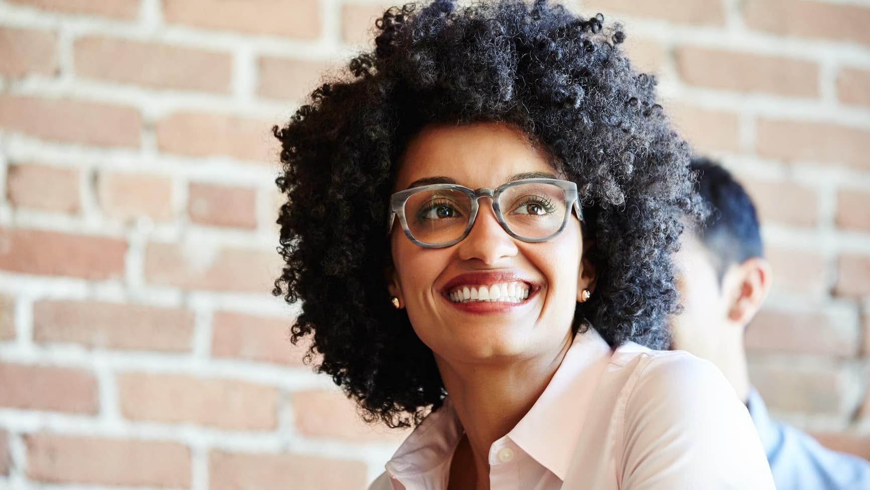 Portrait of confident business woman at work at office