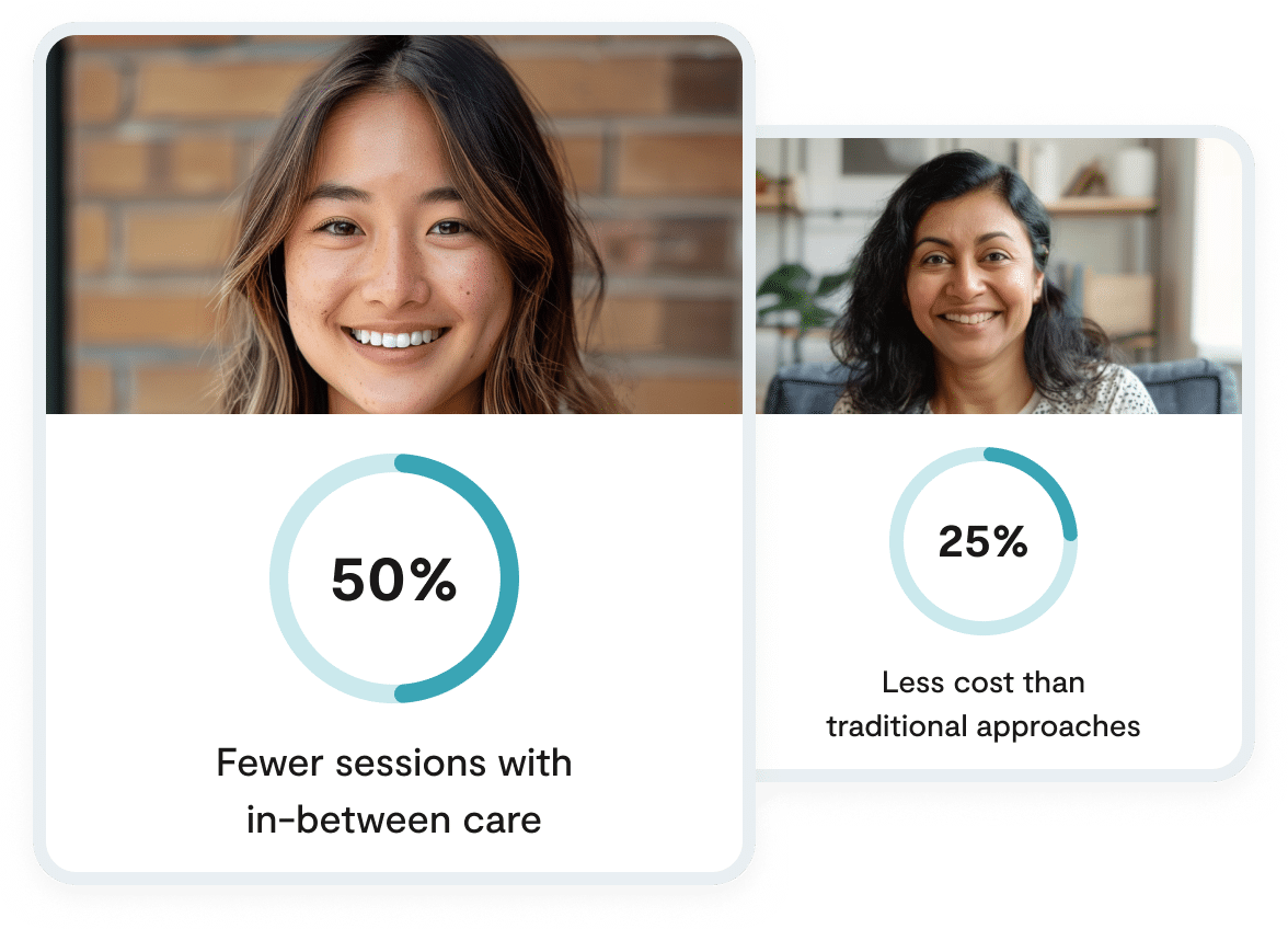 Two stat cards conveying potential savings