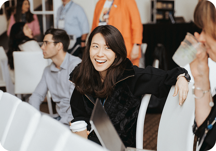 asian woman smiling