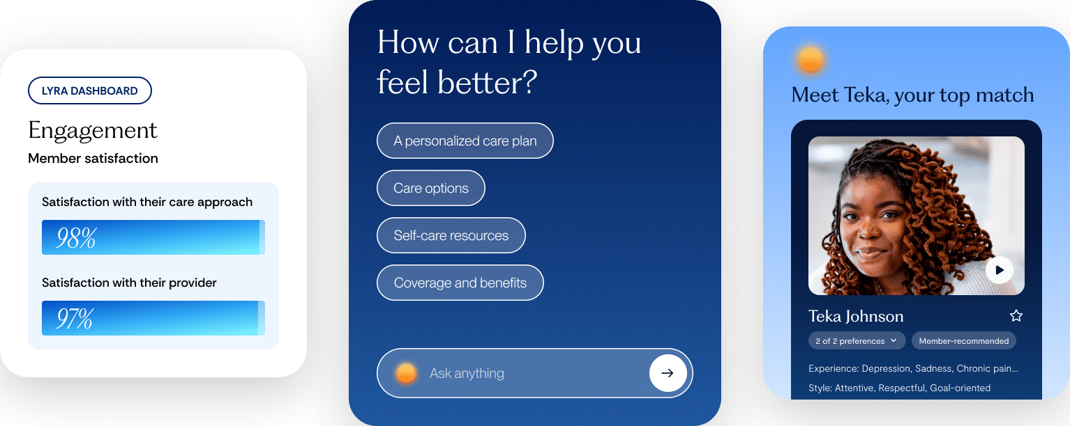 screenshot of Lyra platform chat