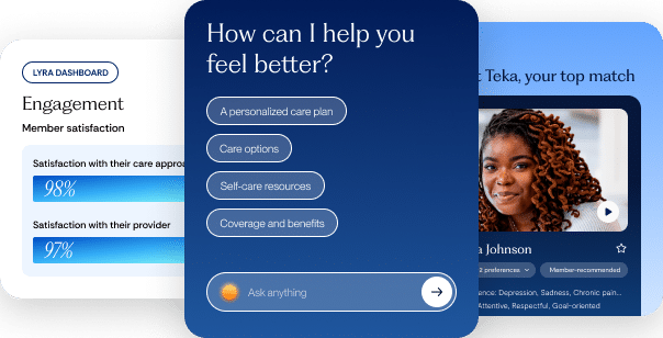 screenshot of Lyra platform chat