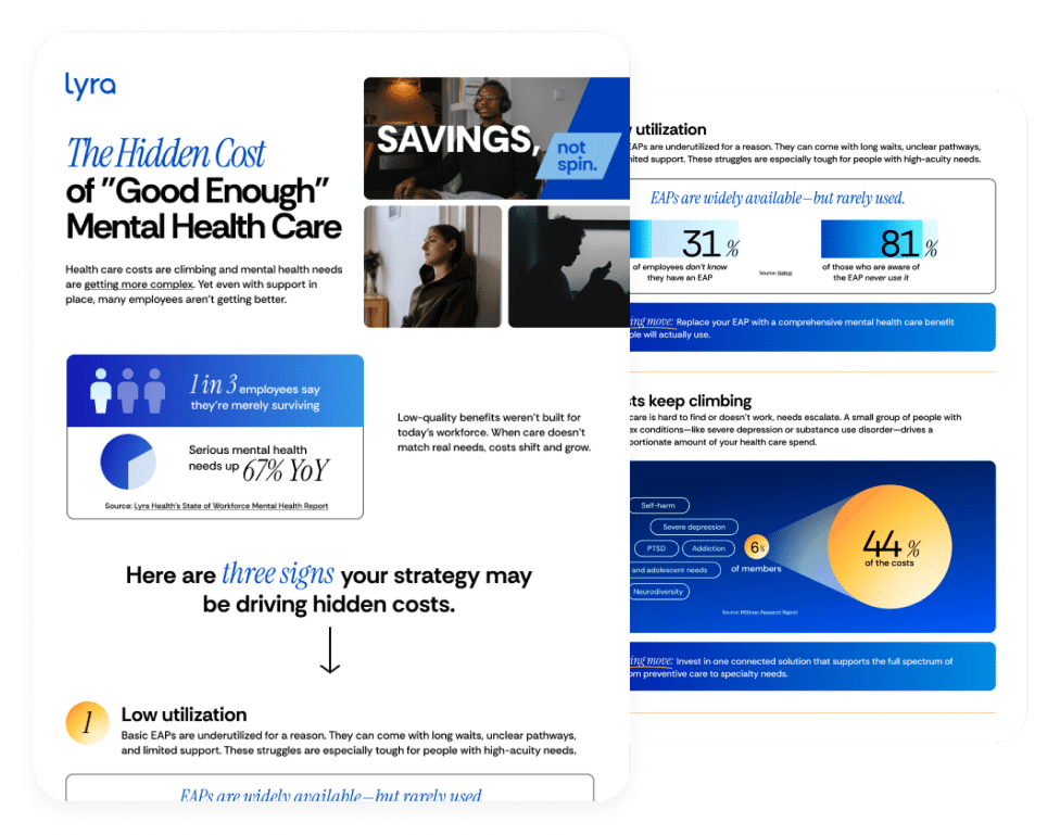 The hidden cost of good enough mental health care infographic