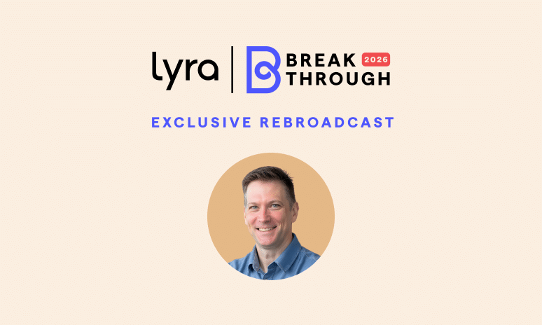 Richard Mayes headshot on a Breakthough 2026 branded beige background